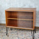 Showcase storage teak vintage 1960 with hairpin legs