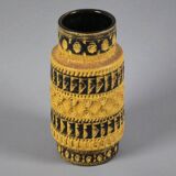 Vintage 1960s Bay Keramiek 'Inka' Handmade Stoneware Vase By Bodo Mans