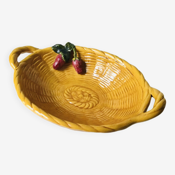 Rattan-style slip fruit bowl