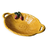 Rattan-style slip fruit bowl