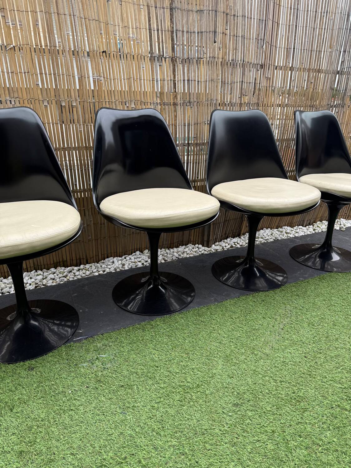 Chaise knoll Tulip noir – Eero Saarinen pour Knoll