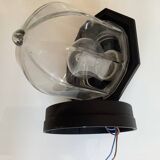 Matt black aluminum body wall light