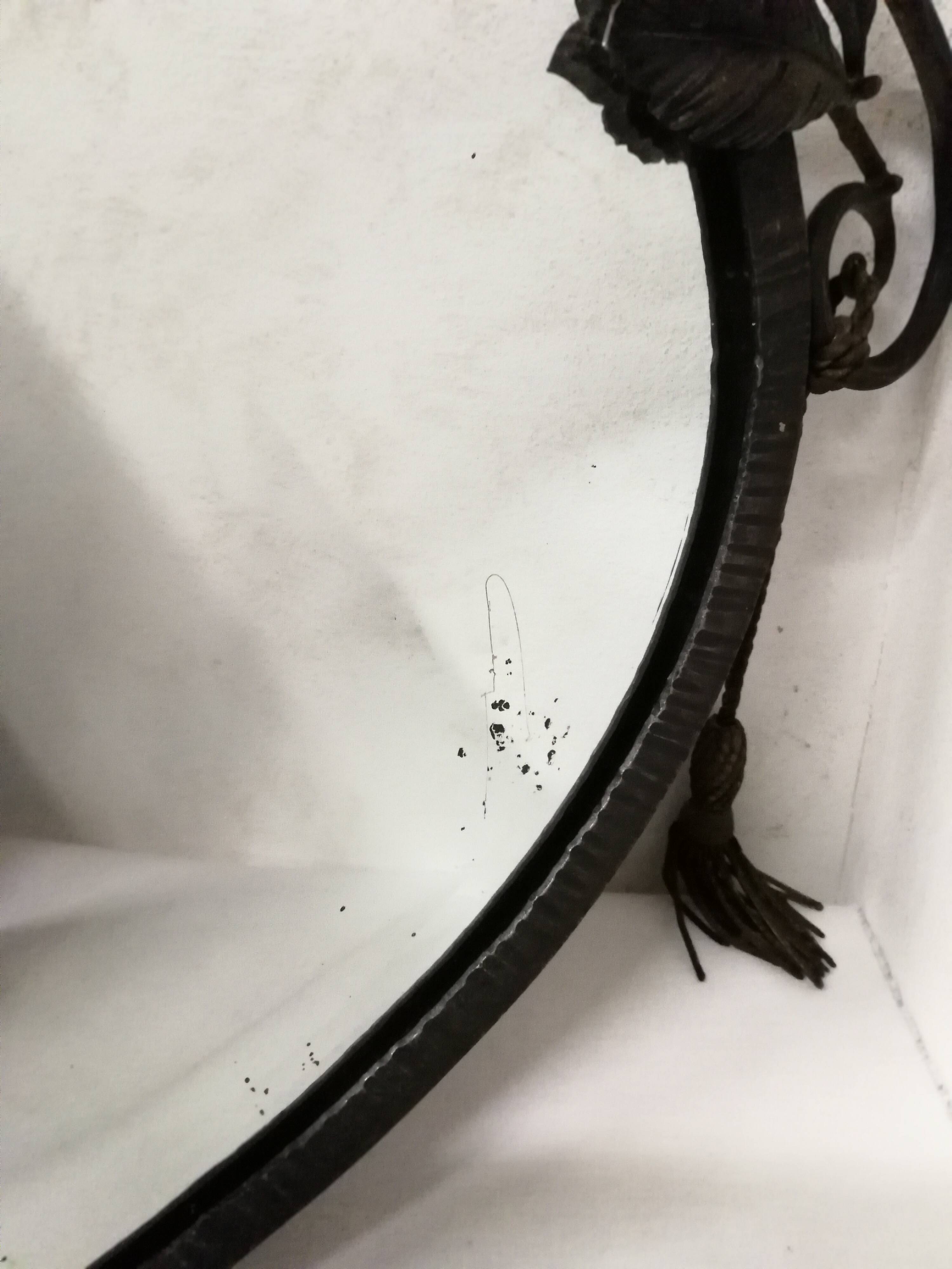 Art Deco Wrought Iron Mirror