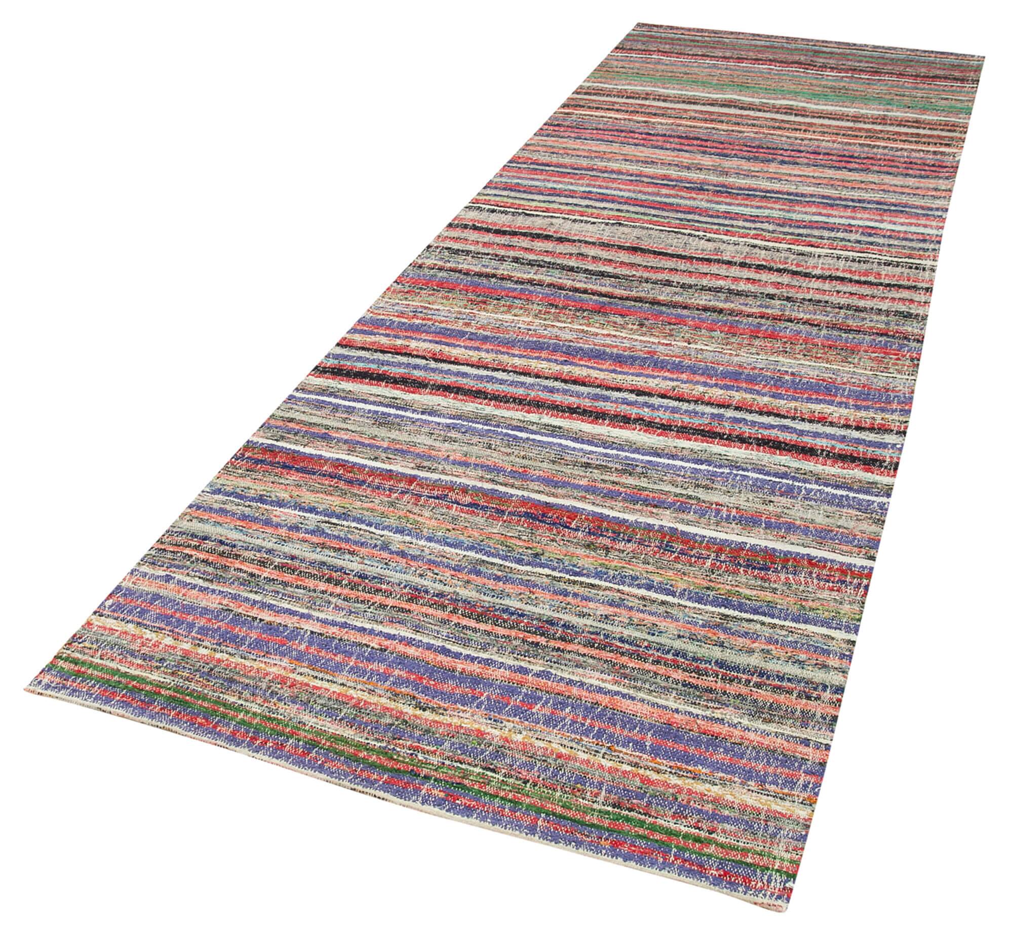 Turkish Handmade Vintage Anatolian Kilim 115 cm x 350 cm