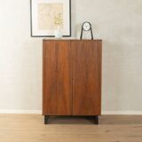 Classic home office from the 1950s, walnut veneer, illuminated interior