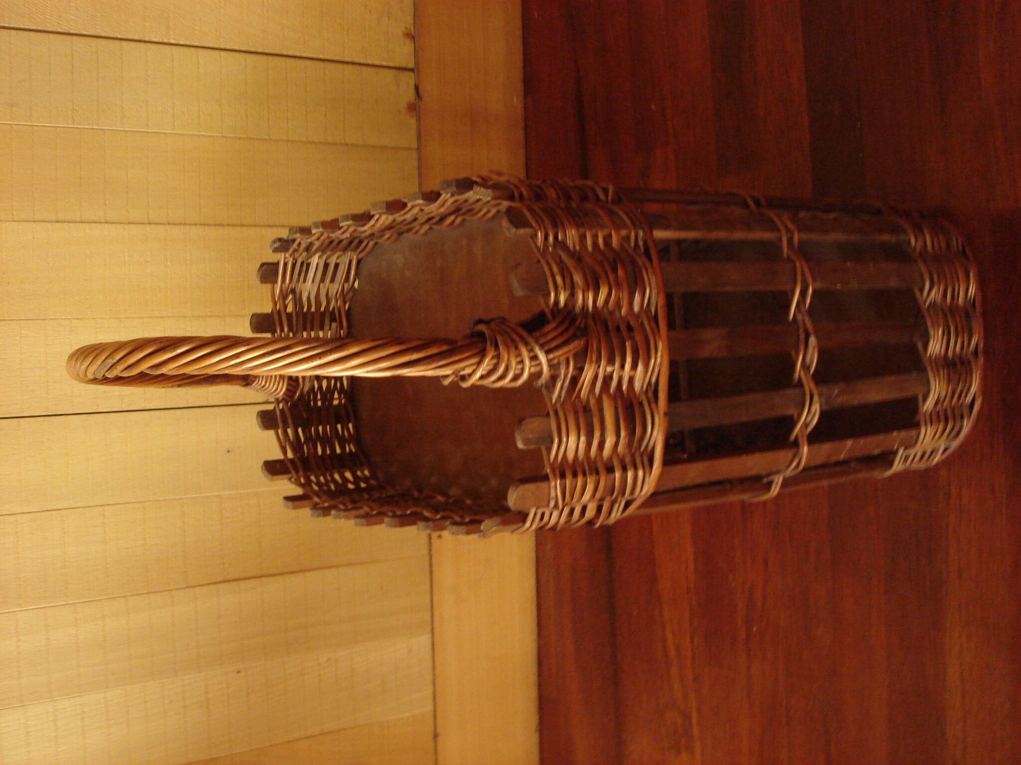 Bottle holders, wicker/rattan 1970 vintage