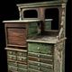 Rare antique dental cabinet The Cabinet Company no. 53 in mahogany.