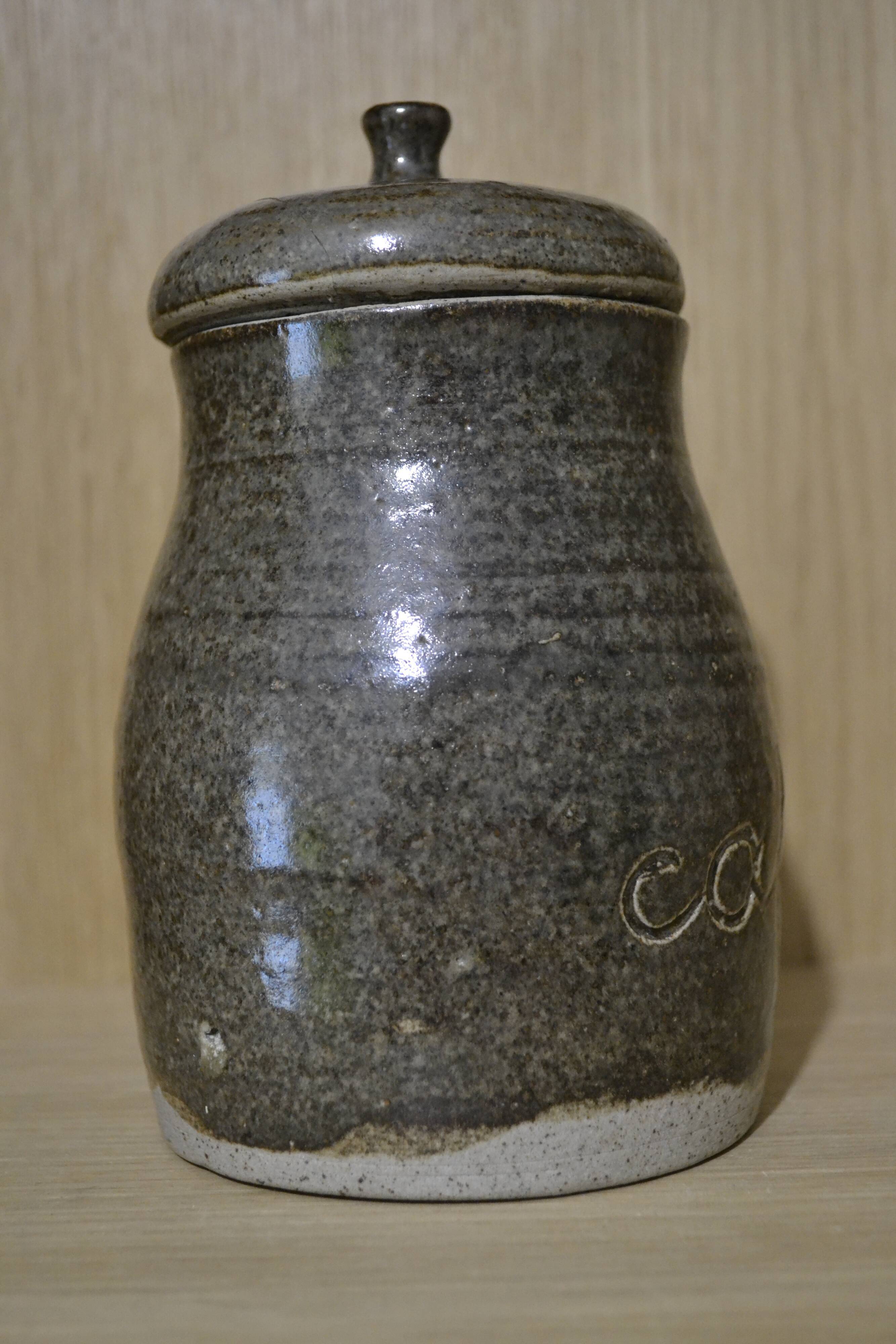 Varnished stoneware coffee pot