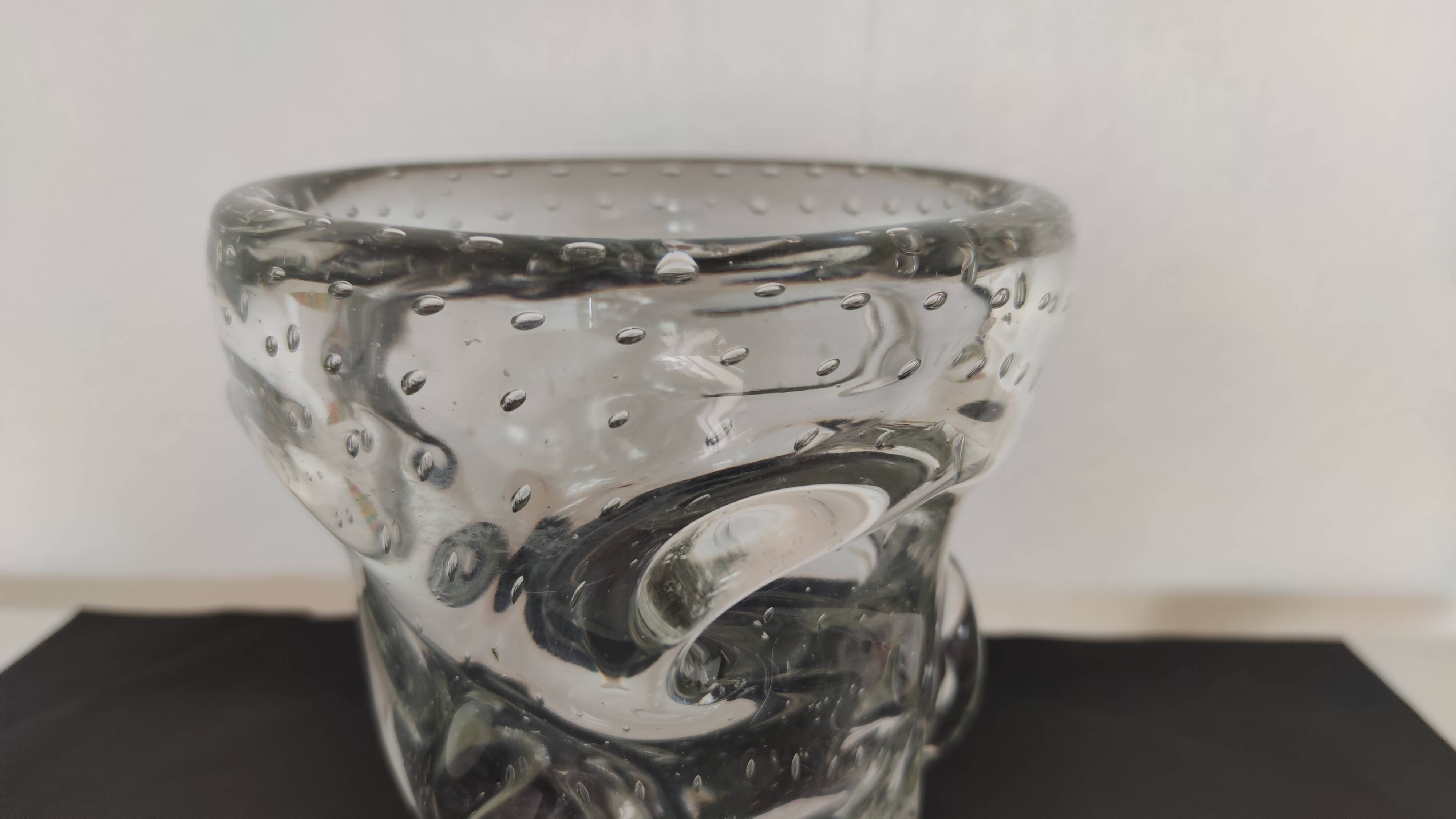 Vintage Crystal Vase Signed Schneider France