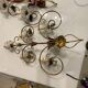 Florentine Tole Crystal Sconces Set of 2 1950’s