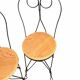 Lot de 4 chaises vintage en fer forgé 1940