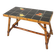 Rattan and bamboo coffee table with tiles, tile table, 1950s