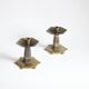 Art deco altar candle sticks in brass, 1920s