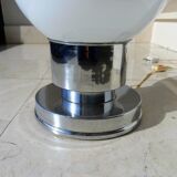 Pair of mcm chromed lamps