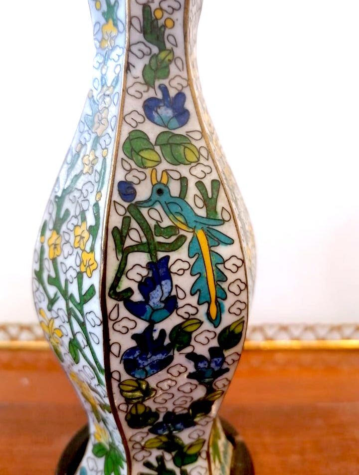 Soliflore vase in partitioned bronze China
