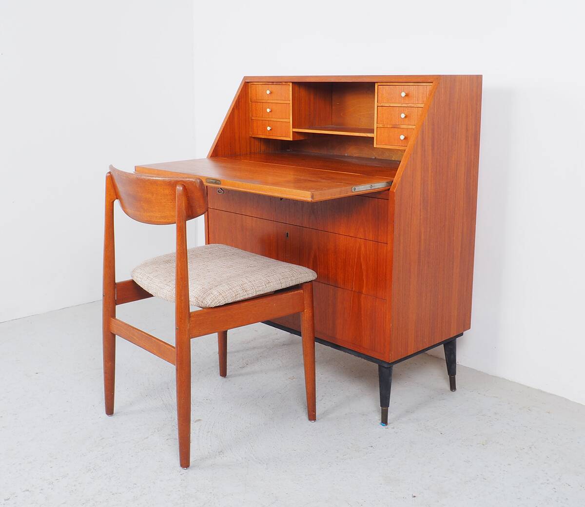 Secrétaire vintage en teck, 1960