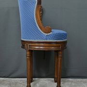 Louis XVI Style Beech Swivel Harpist Chair – Early 20th Century
