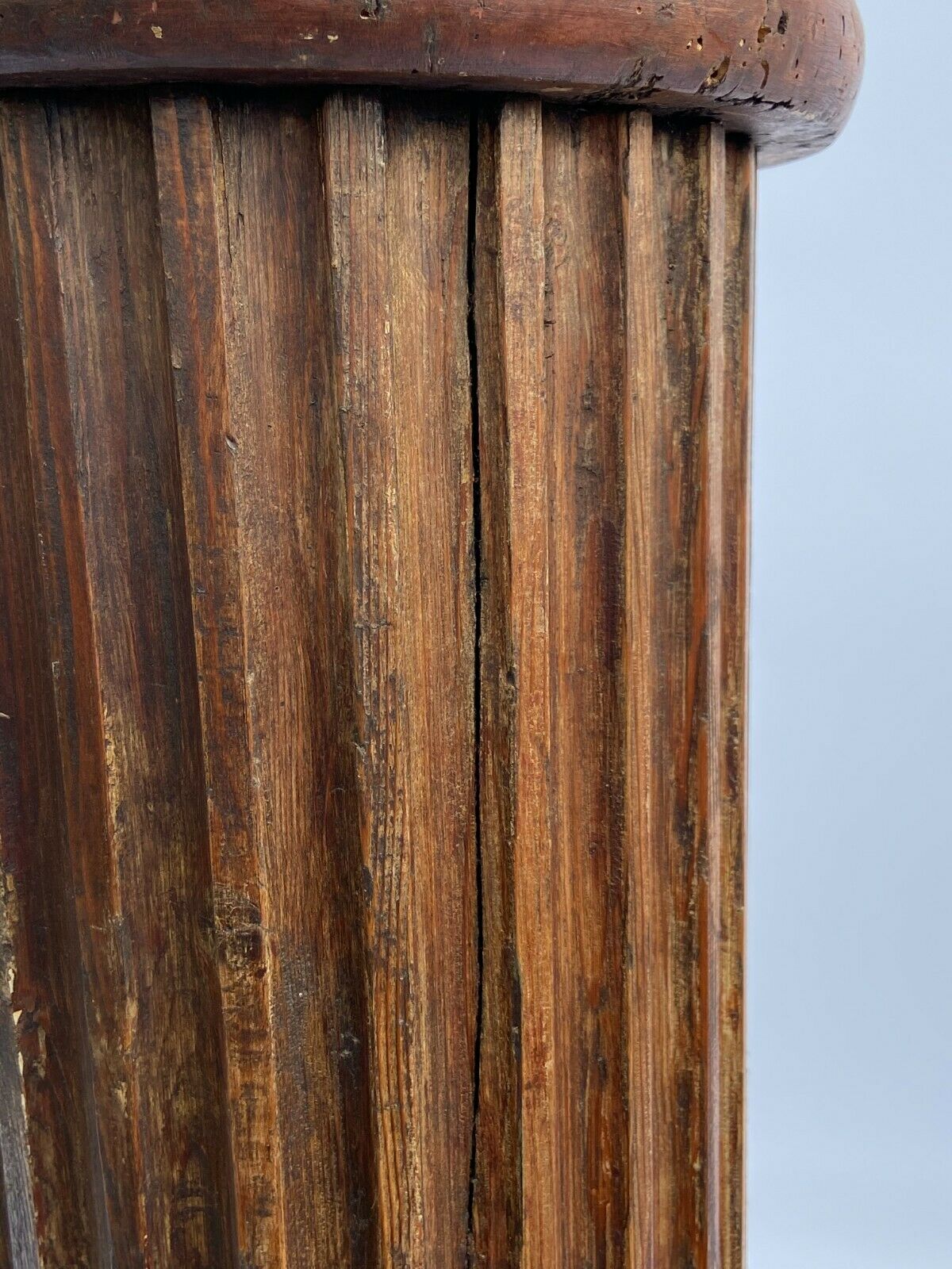 Louis XVI style column cannelee wooden pearl for sculpture
