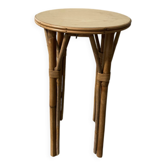 Rattan side table from the 60s