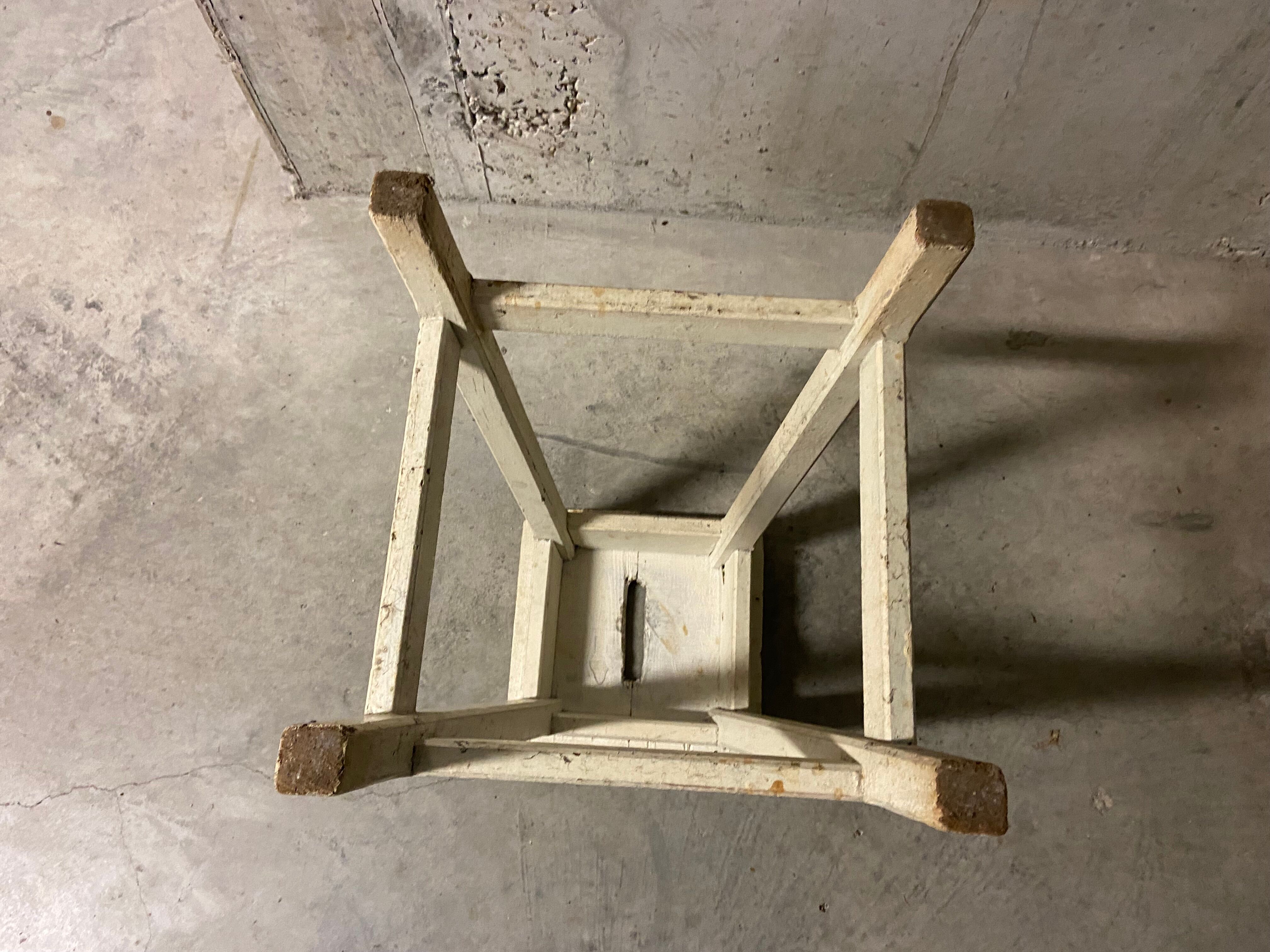 Wooden workshop stool
