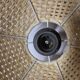 suspension bell cane and rattan natural bohemian lampshade