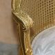 Louis XVI Napoléon III Bergère Canapé in gilded wood