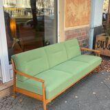 Daybed of the 60s vintage in wood and fabric