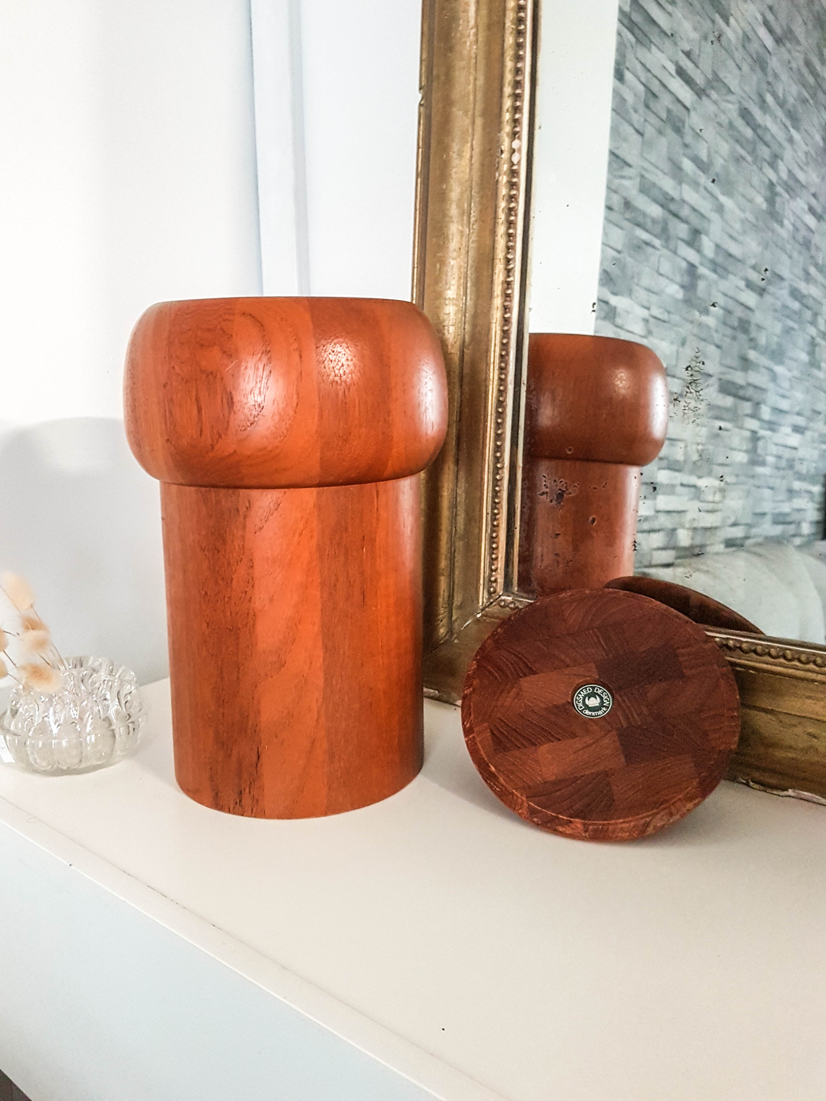 Danish Scandinavian ice bucket in Digsmed teak