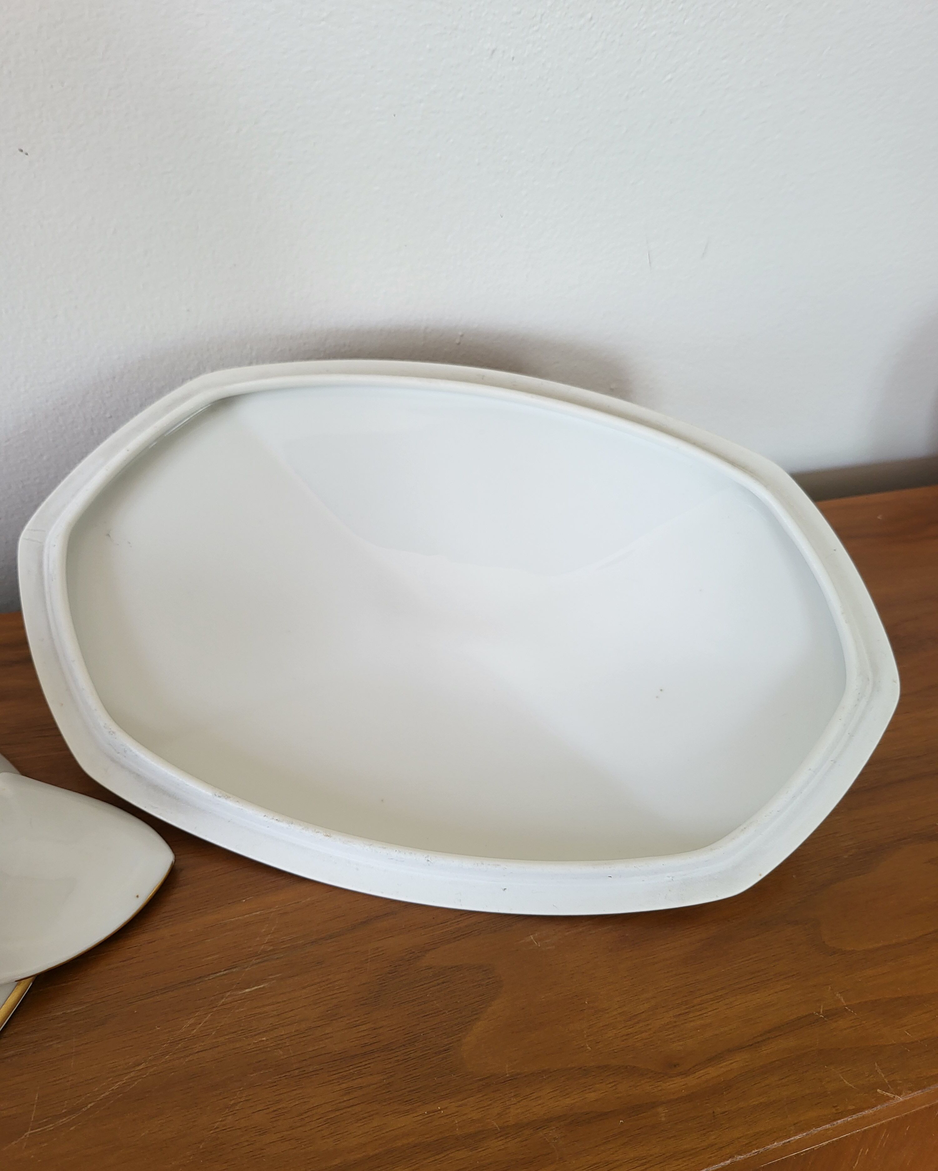 Vegetable dish in Limoges porcelain by Jean Boyer