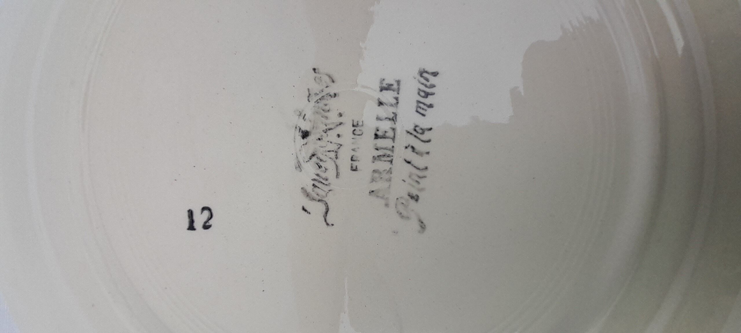 Flat plate in earthenware Sarreguemines model Armelle diam 23 cm