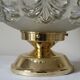 Brass lamp with molded glass globe