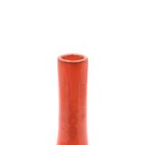 Orange ceramic vase by Charles Voltz, Vallauris 1960s