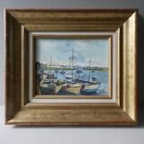 Oil painting on canvas signed Christian Delobel, Gulf of Morbihan
