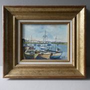 Oil painting on canvas signed Christian Delobel, Gulf of Morbihan.