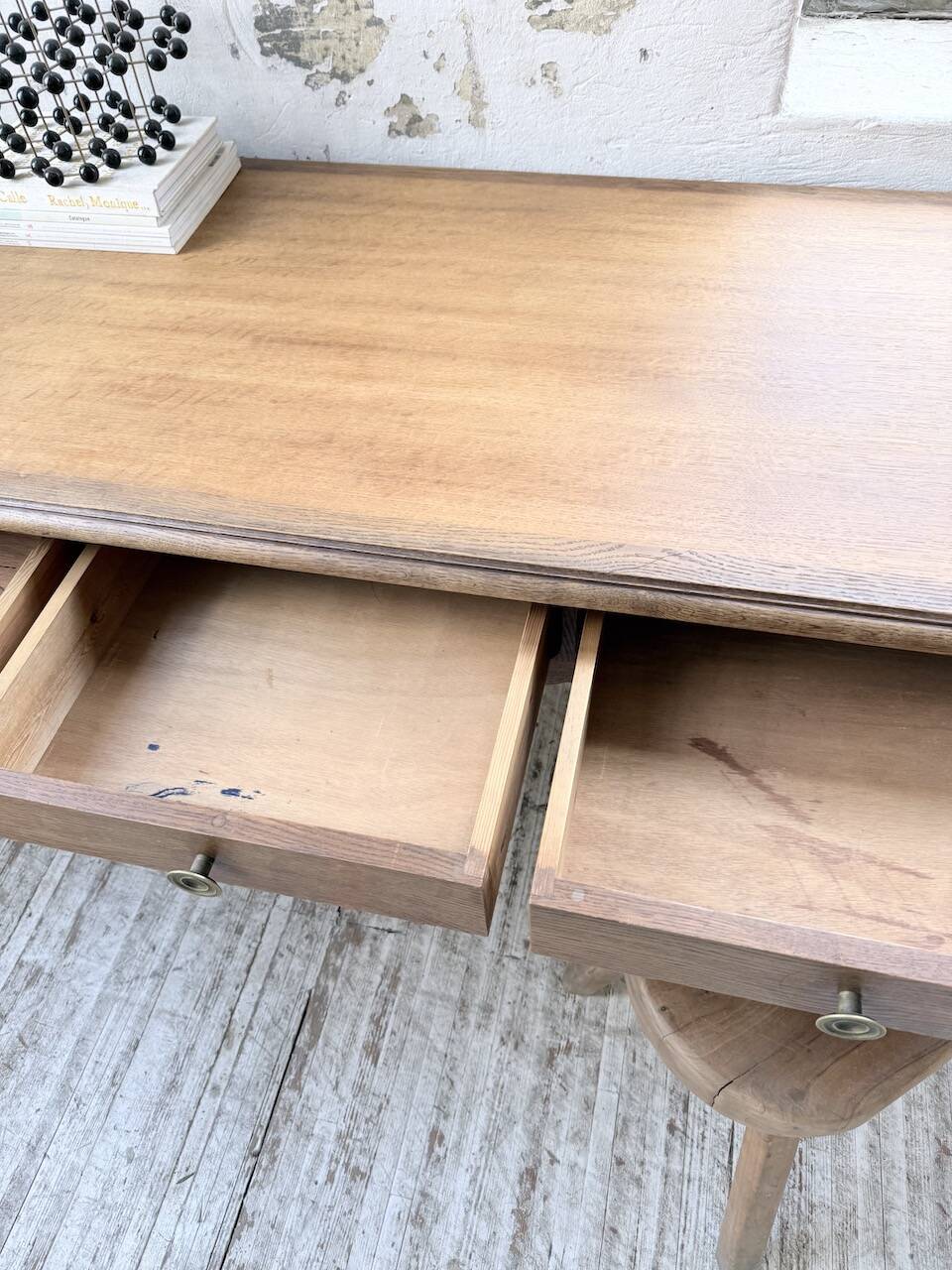 Console bureau en chêne 1960