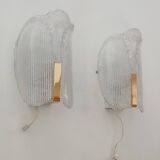 Wall sconces by Carl Fagerlund for Orrefors 1970s