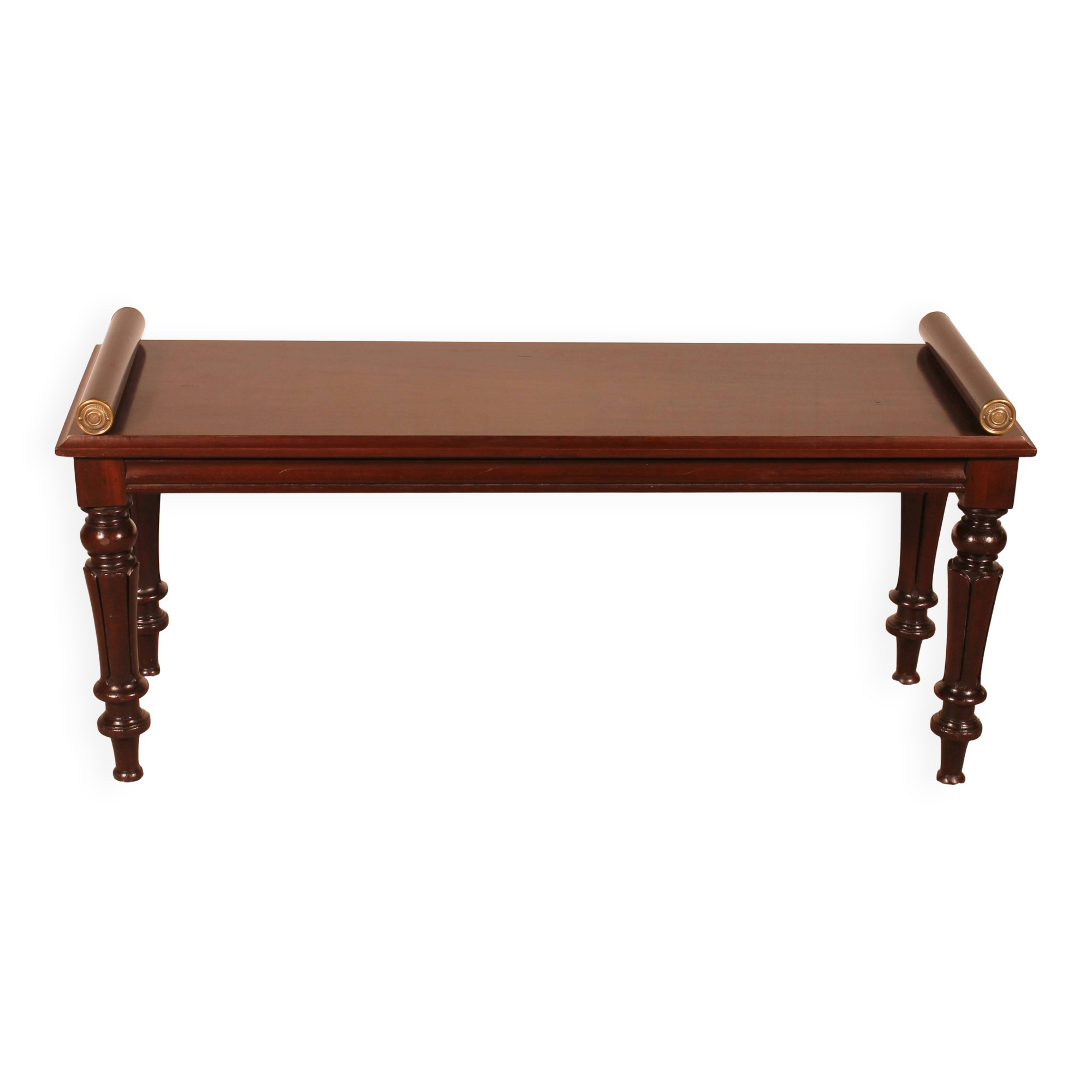 Regency period mahogany hall bench from the early 19th century.
