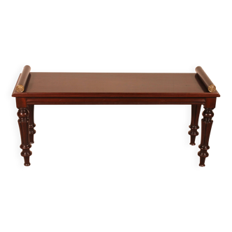 Regency period mahogany hall bench from the early 19th century.