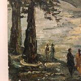 Oil on canvas representing Notre-Dame de Paris post-impressionist