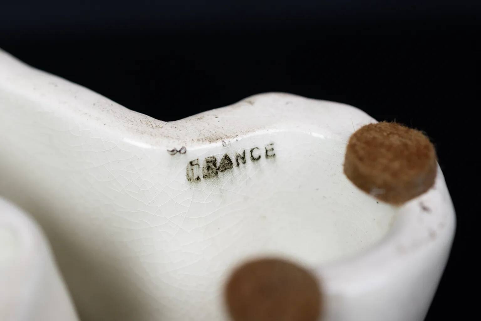 Cracked porcelain elephant in Art Deco style attributed to Charles Lemanceau, 1930.