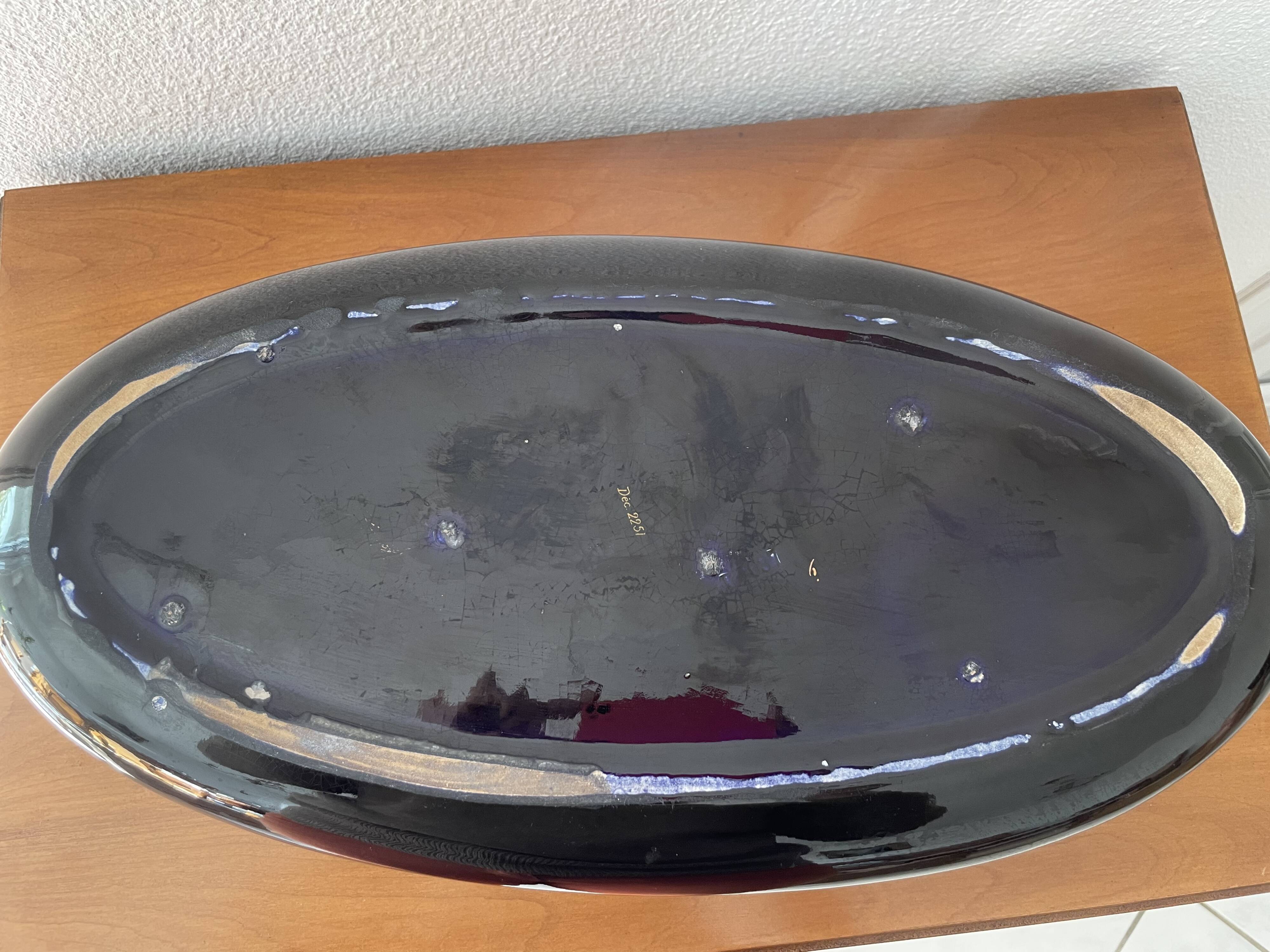 Art Nouveau style planter, Sarreguemines ceramic