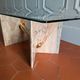 Table basse Ligne Roset des années 80 en marbre rose