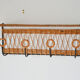 Rattan and metal shelf, coat racks, 50s