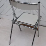 Wood and formica step stool chair
