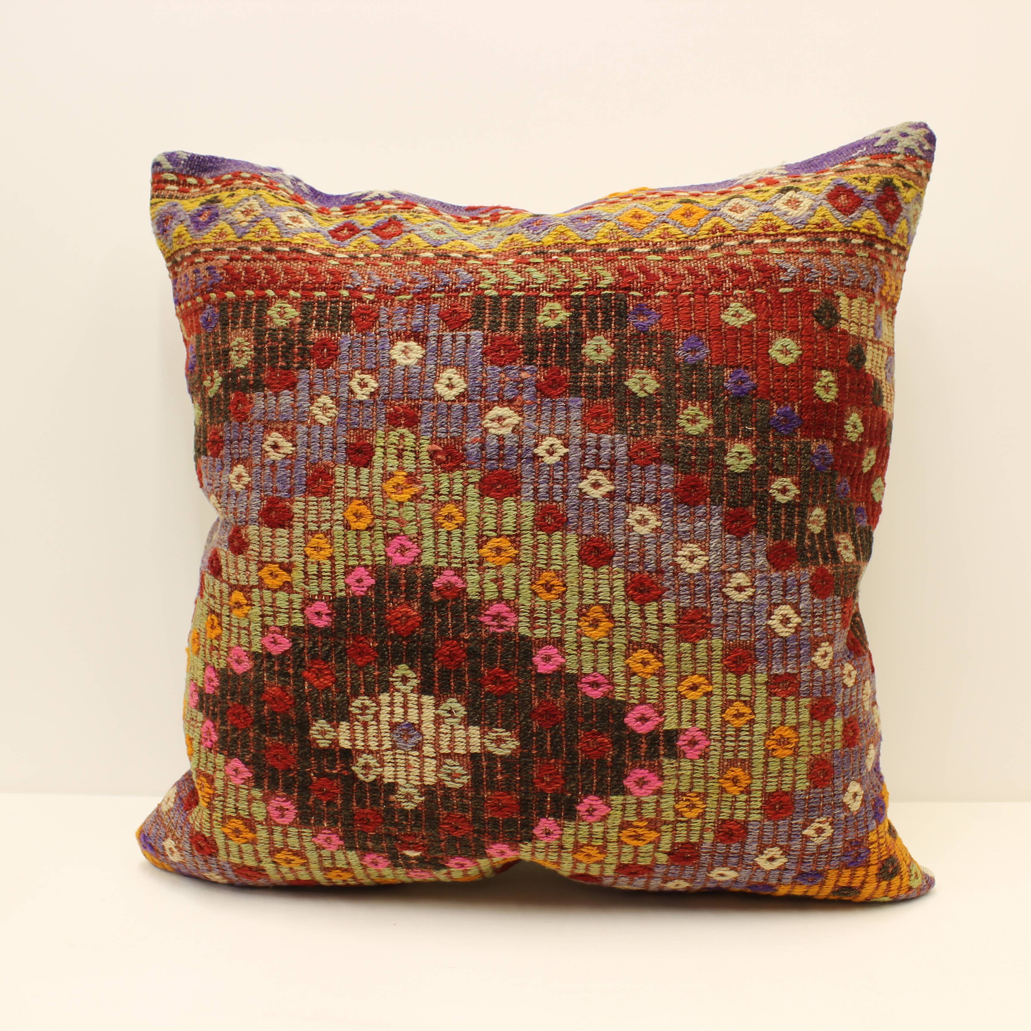 60x60 cm Kilim Cushion,Vintage Cushion Cover