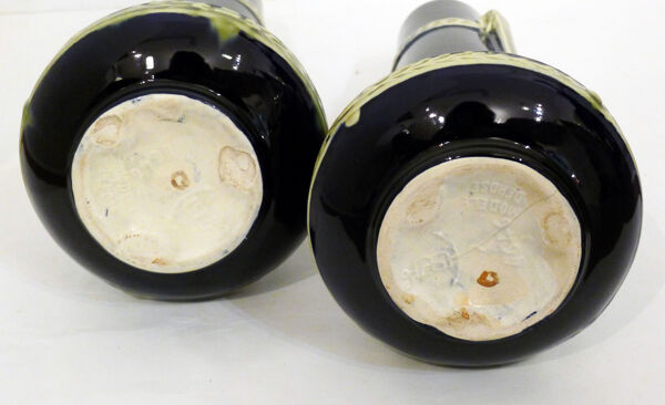 Ensemble vases & jardinière en faïence