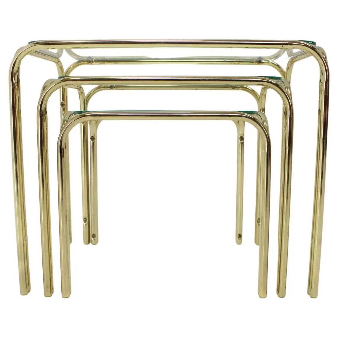 Set of three midcentury nesting tables / around 1980s