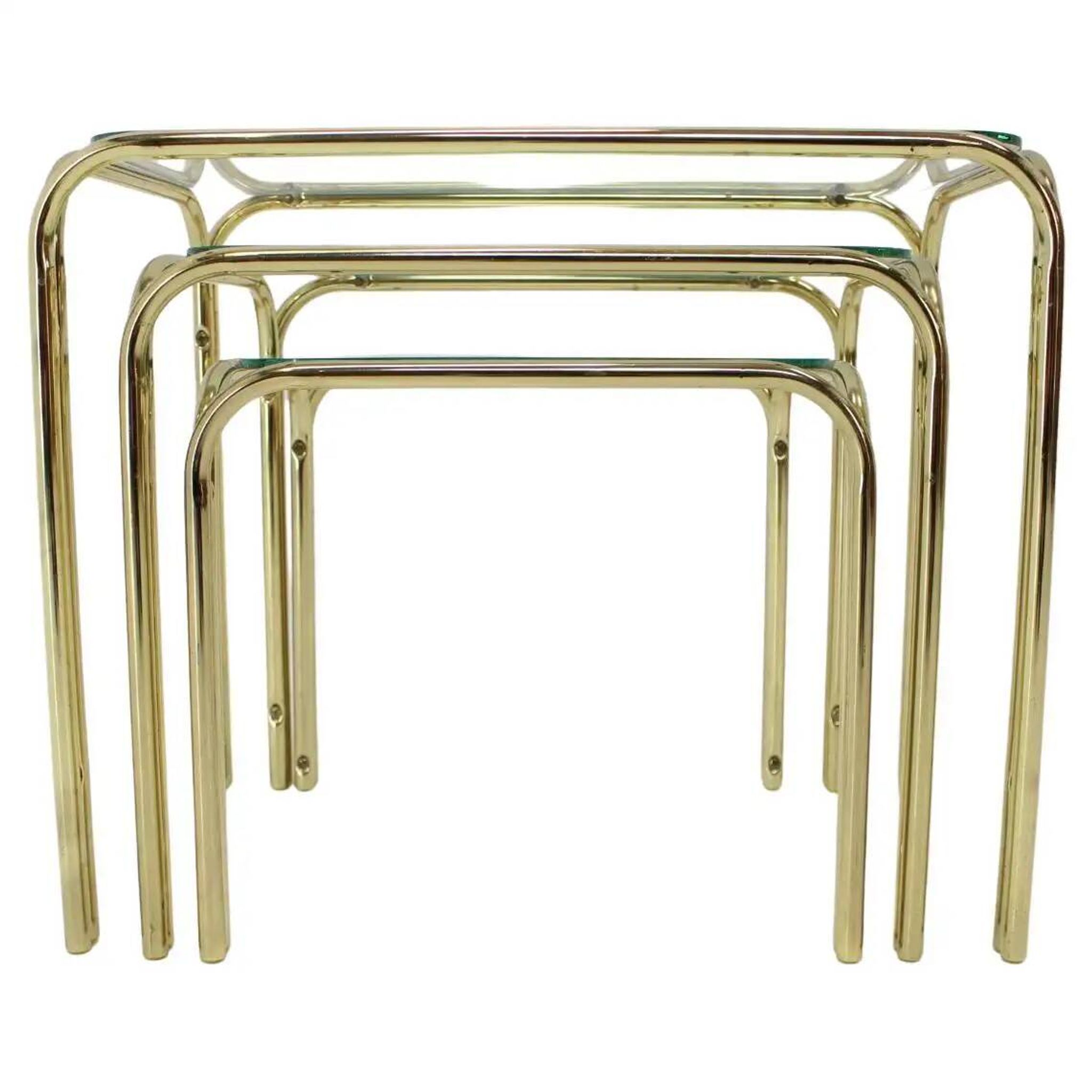 Set of three midcentury nesting tables / around 1980s