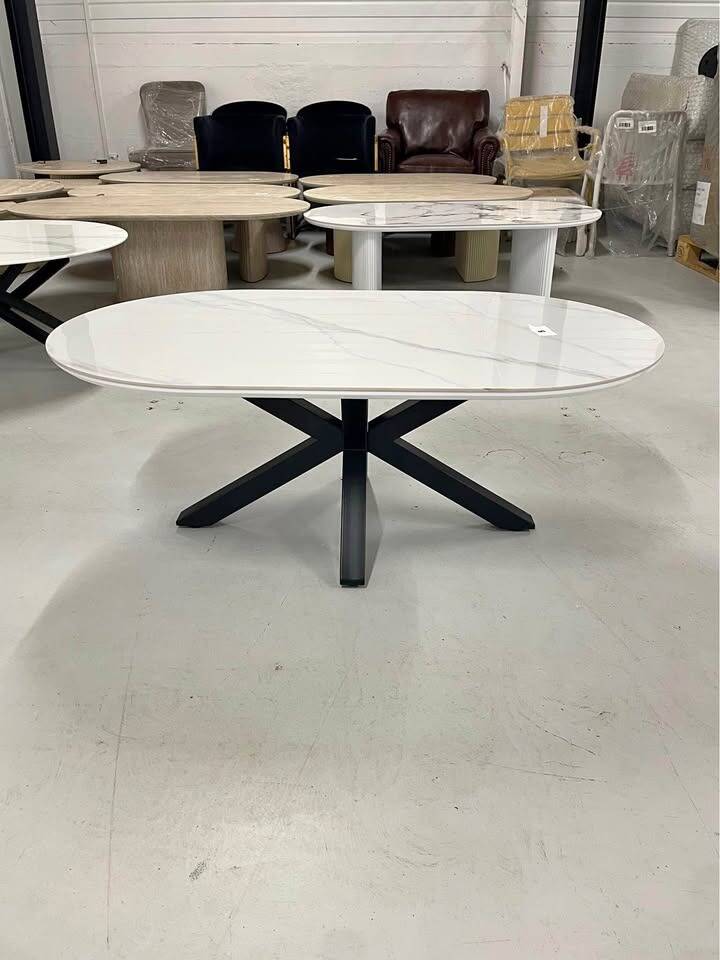 White ceramic coffee table