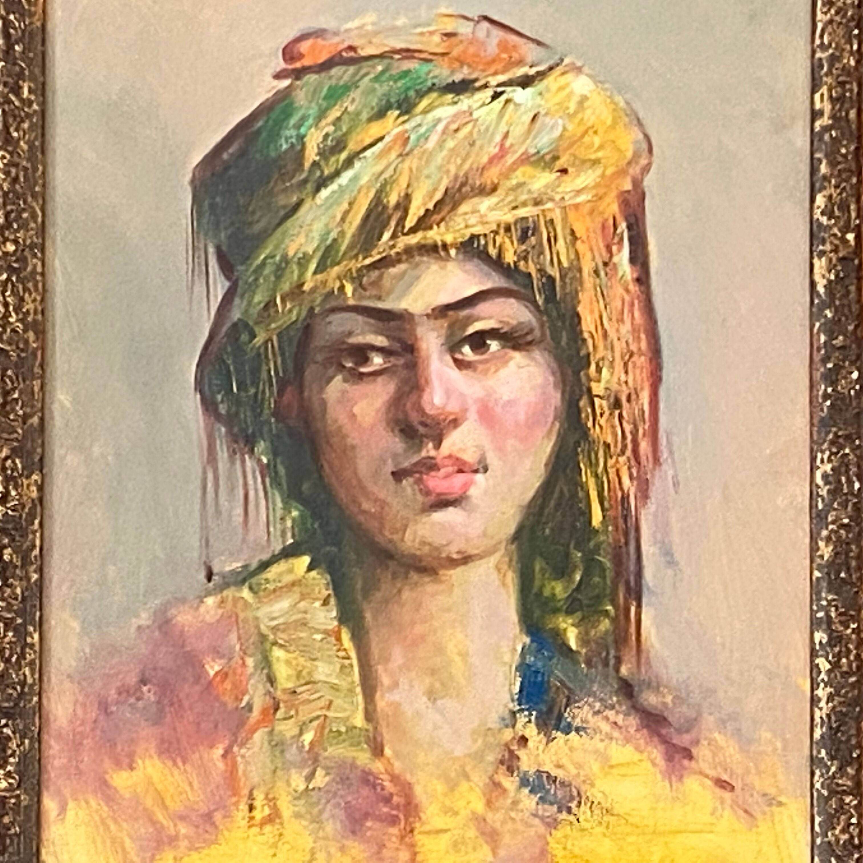 Orientalist painting, portrait of a woman, 1940/60